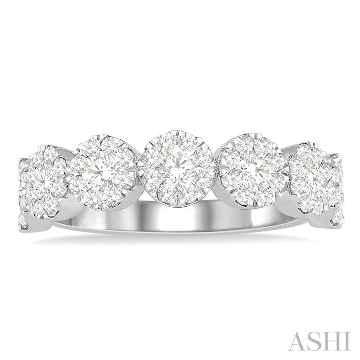 Round Shape 7 Stone Lovebright Essential Diamond Wedding Band