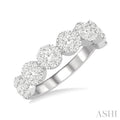 Round Shape 7 Stone Lovebright Essential Diamond Wedding Band