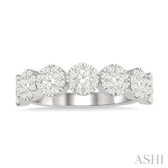 Round Shape 7 Stone Lovebright Essential Diamond Wedding Band