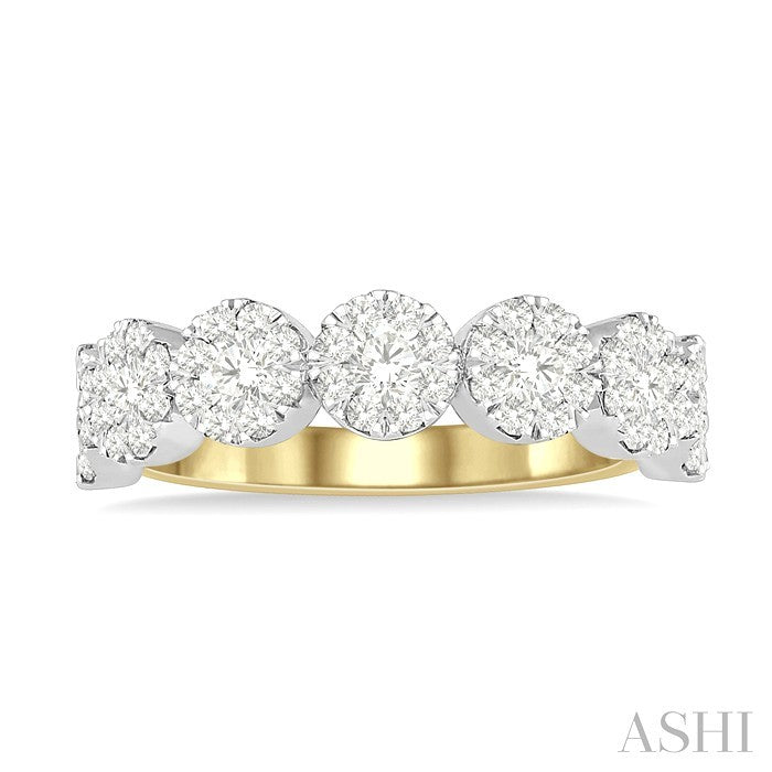 Round Shape 7 Stone Lovebright Essential Diamond Wedding Band