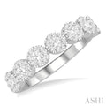 Round Shape 7 Stone Lovebright Essential Diamond Wedding Band