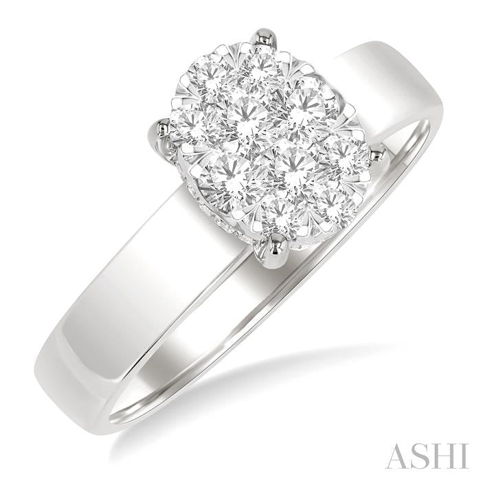 Oval Shape Lovebright Diamond Ring
