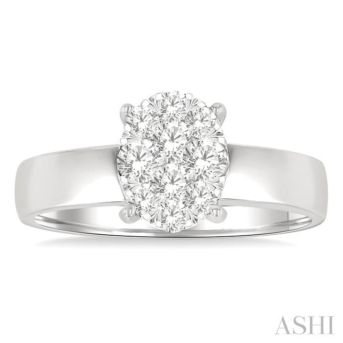 Oval Shape Lovebright Diamond Ring