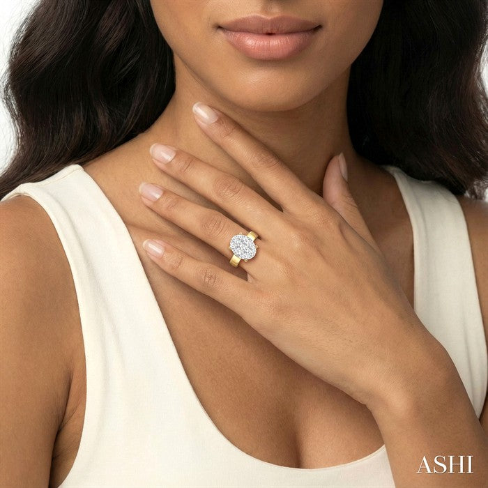 Oval Shape Lovebright Diamond Ring