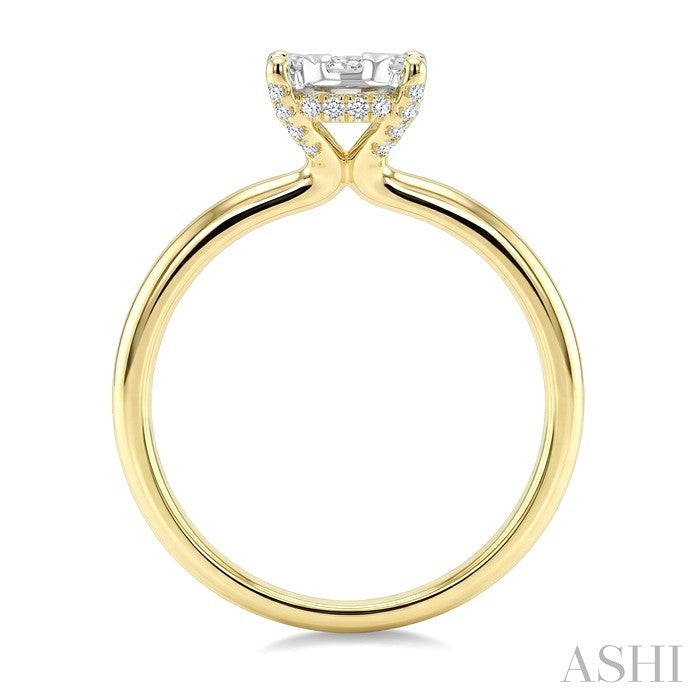 Round Shape Lovebright Diamond Engagement Ring