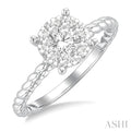 Round Shape Lovebright Diamond Engagement Ring