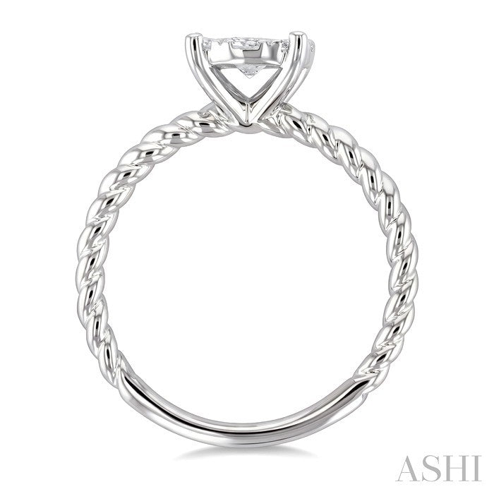 Round Shape Lovebright Diamond Engagement Ring