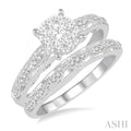 Round Shape Lovebright Diamond Wedding Set