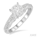 Round Shape Lovebright Diamond Engagement Ring
