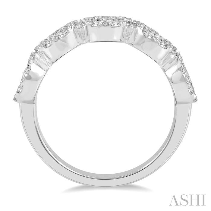 Round Shape 5 Stone Lovebright Essential Diamond Wedding Band