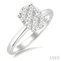 Oval Shape Lovebright Diamond Engagement Ring