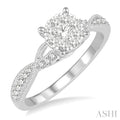 Round Shape Lovebright Diamond Engagement Ring