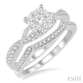 Round Shape Lovebright Diamond Wedding Set