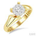 Round Shape Lovebright Diamond Fashion Ring