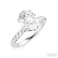 Oval Shape Semi-Mount Diamond Engagement Ring
