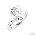 Oval Shape Semi-Mount Diamond Engagement Ring