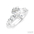 Oval Shape Semi-Mount Diamond Engagement Ring