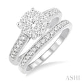Round Shape Lovebright Diamond Wedding Set