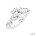 Round Shape Semi-Mount Diamond Engagement Ring
