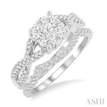 Round Shape Lovebright Diamond Wedding Set