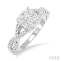 Round Shape Lovebright Diamond Engagement Ring