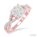 Round Shape Lovebright Diamond Engagement Ring