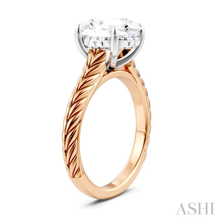 Oval Shape Semi-Mount Diamond Engagement Ring