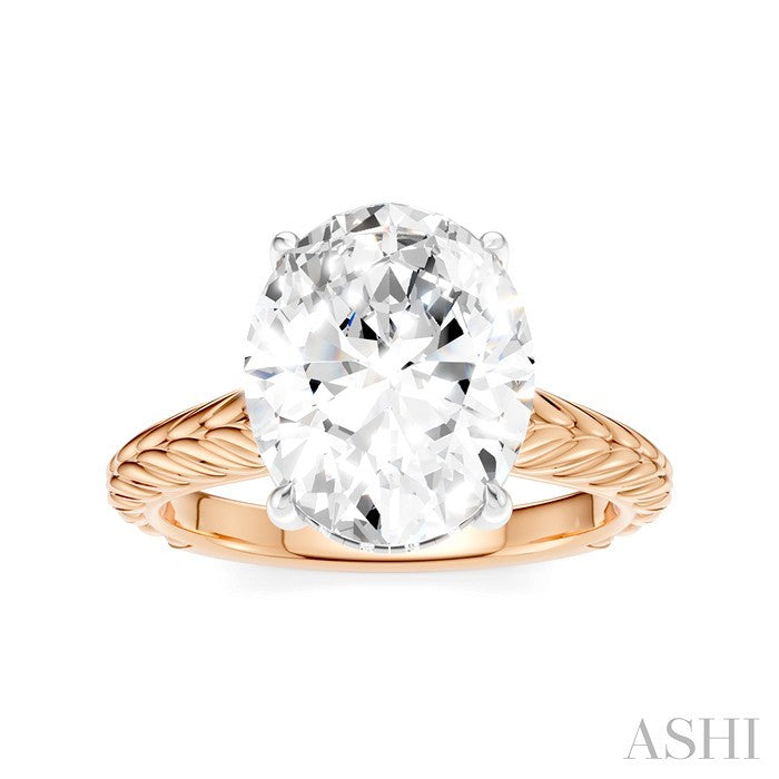Oval Shape Semi-Mount Diamond Engagement Ring