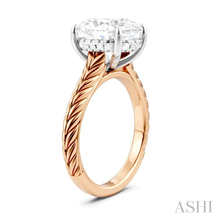 Oval Shape Semi-Mount Diamond Engagement Ring