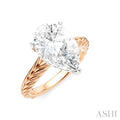 Pear Shape Semi-Mount Diamond Engagement Ring