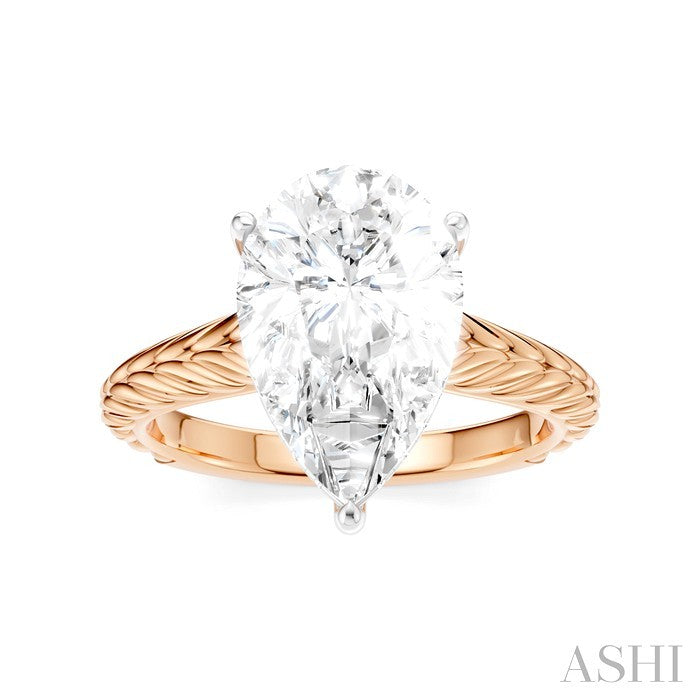 Pear Shape Semi-Mount Diamond Engagement Ring