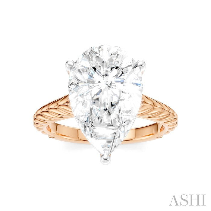 Pear Shape Semi-Mount Diamond Engagement Ring