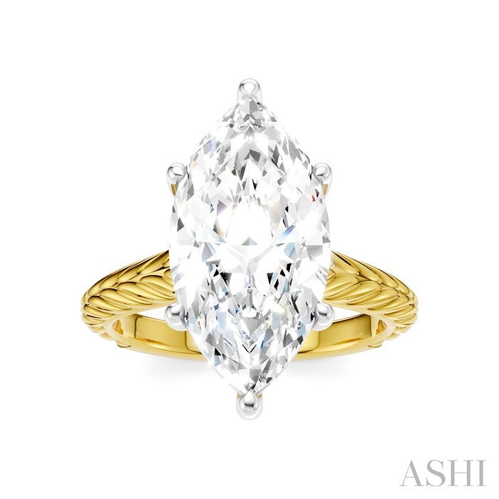 Marquise Shape Semi-Mount Diamond Engagement Ring