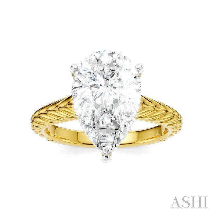 Pear Shape Semi-Mount Diamond Engagement Ring