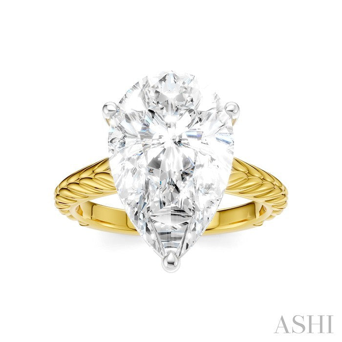Pear Shape Semi-Mount Diamond Engagement Ring