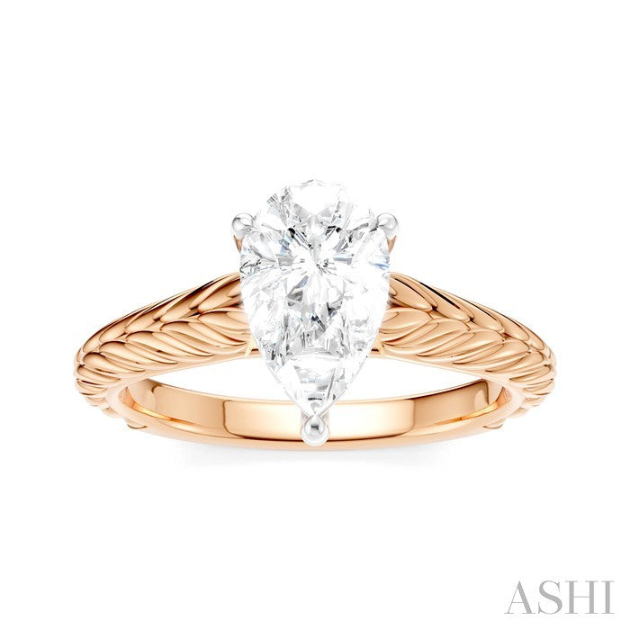 Pear Shape Semi-Mount Diamond Engagement Ring