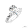 Oval Shape Semi-Mount Diamond Engagement Ring