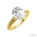 Oval Shape Semi-Mount Diamond Engagement Ring