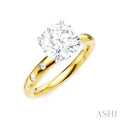 Round Shape Semi-Mount Diamond Engagement Ring