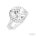 Round Shape Semi-Mount Halo Diamond Engagement Ring