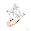 Emerald Shape Semi-Mount Diamond Engagement Ring