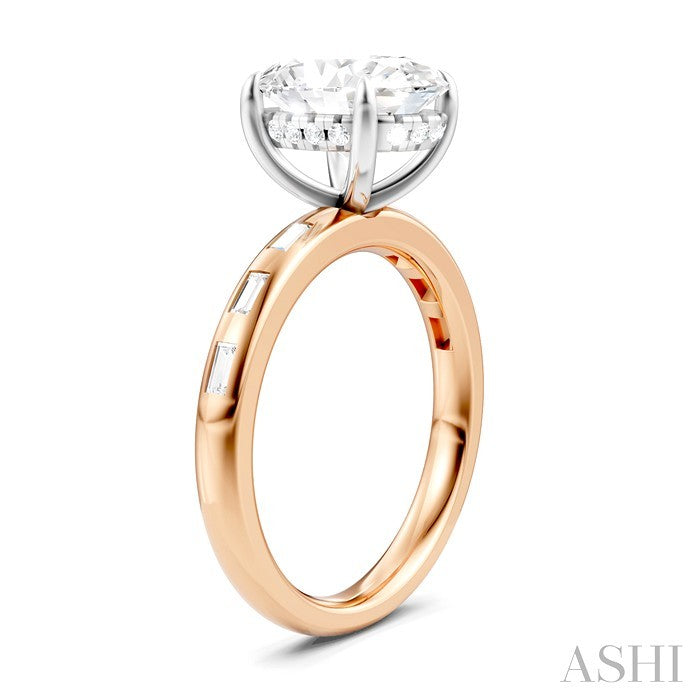 Oval Shape Semi-Mount Diamond Engagement Ring