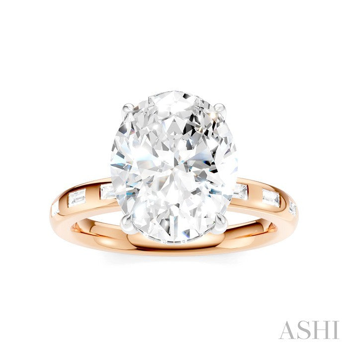 Oval Shape Semi-Mount Diamond Engagement Ring