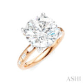 Round Shape Semi-Mount Diamond Engagement Ring
