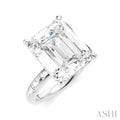 Emerald Shape Semi-Mount Diamond Engagement Ring
