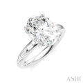 Oval Shape Semi-Mount Diamond Engagement Ring