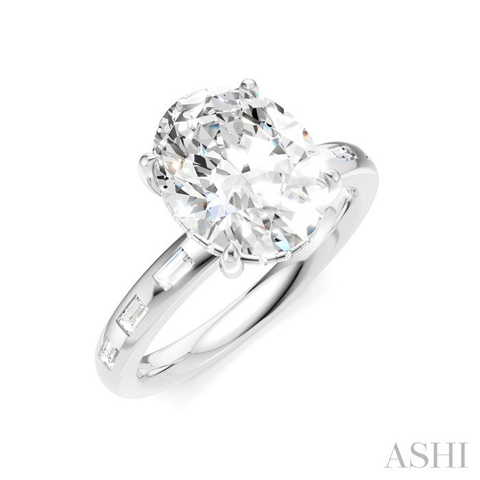 Oval Shape Semi-Mount Diamond Engagement Ring