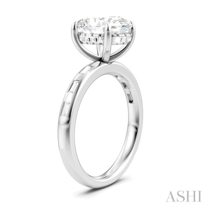 Oval Shape Semi-Mount Diamond Engagement Ring