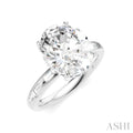 Oval Shape Semi-Mount Diamond Engagement Ring