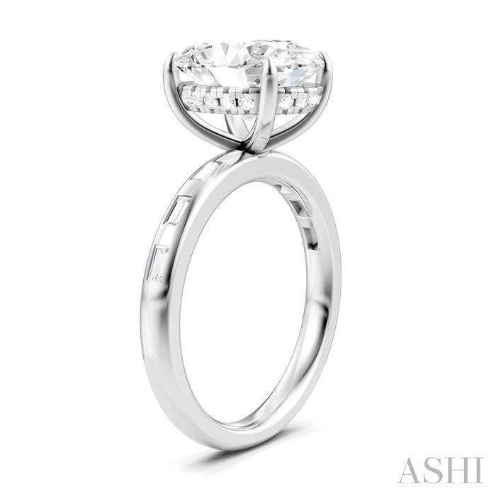 Oval Shape Semi-Mount Diamond Engagement Ring